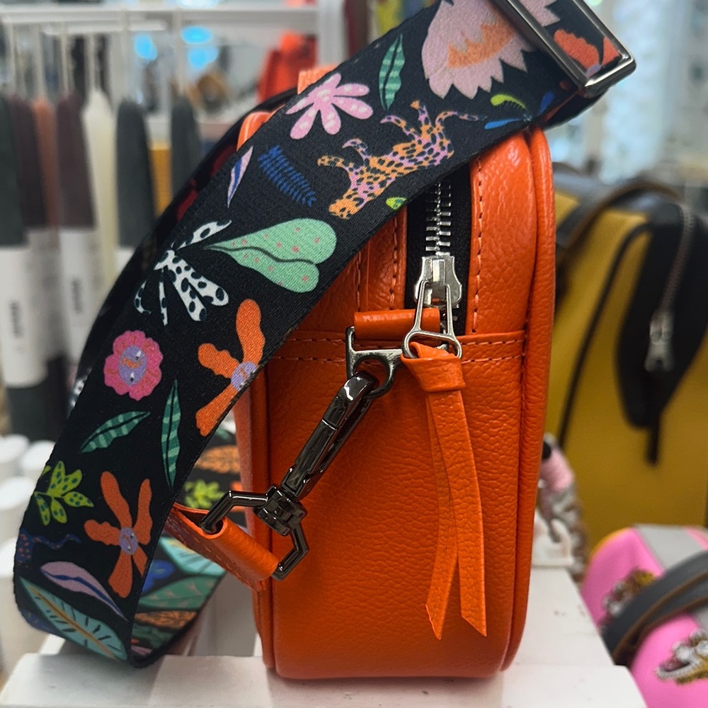 Min & Mon Orange Tiger Embroidered Crossbody Bag - Picture 6 of 6